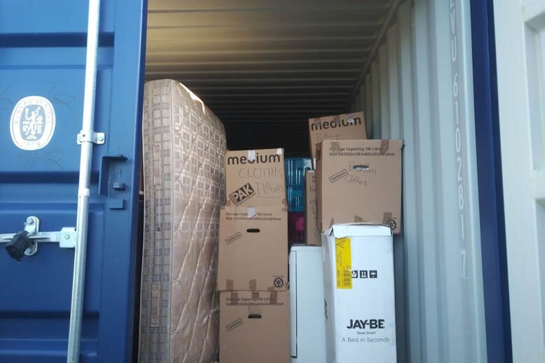a full shipping container